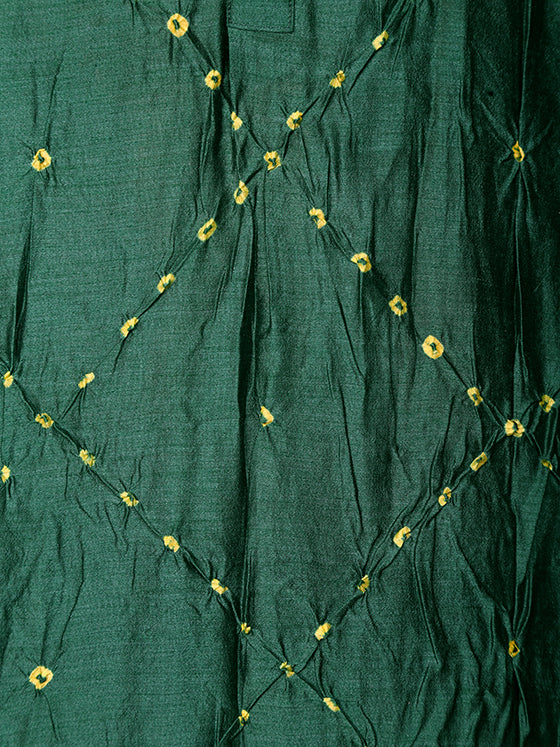 Bandhani Green Kurta