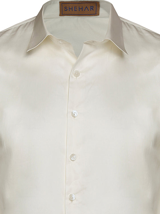 IVORY GIZA COTTON SHIRT
