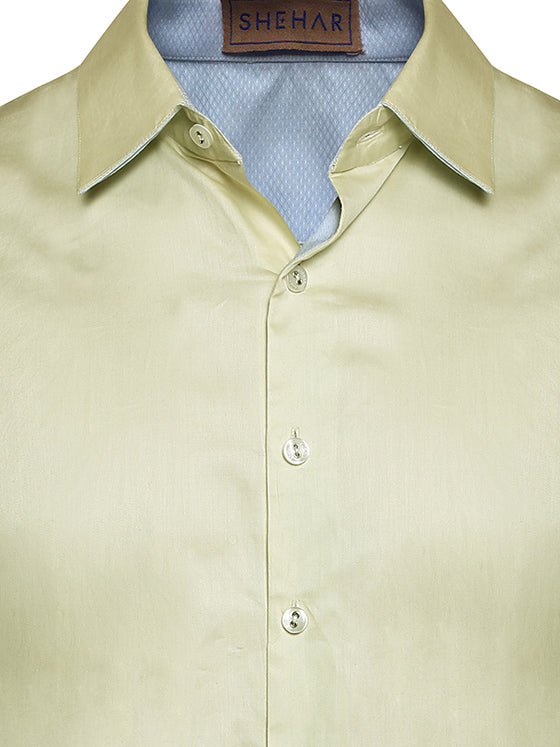 LEMON GIZA-COTTON SHIRT