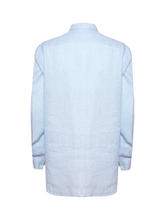 SKY-BLUE LINEN SHIRT