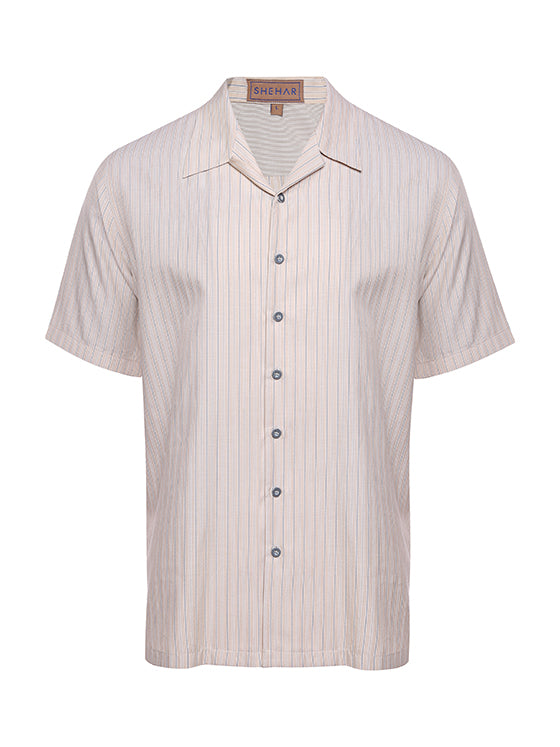 STRIPPED GIZA-COTTON SHIRT