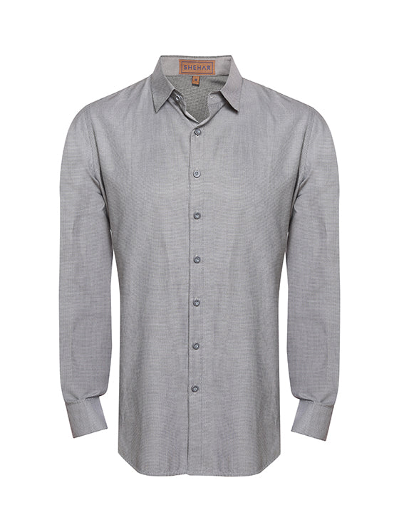 TEXTURED COTTON SHIRT