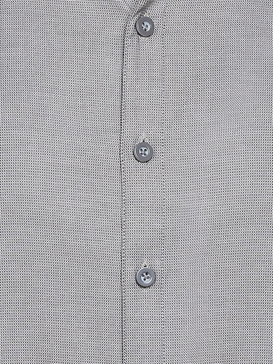 GREY TEXTURED COTTON SHIRT