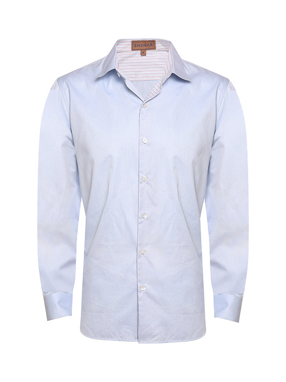 FORMAL BLUE COTTON SHIRT