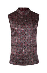 Silk Printed Nehru Jacket