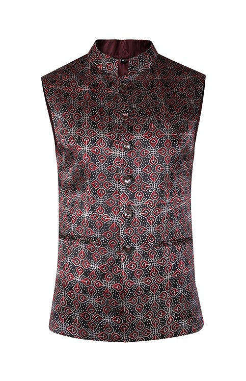 Silk Printed Nehru Jacket