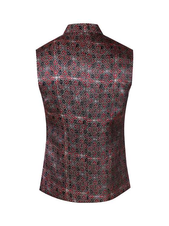 Silk Printed Nehru Jacket