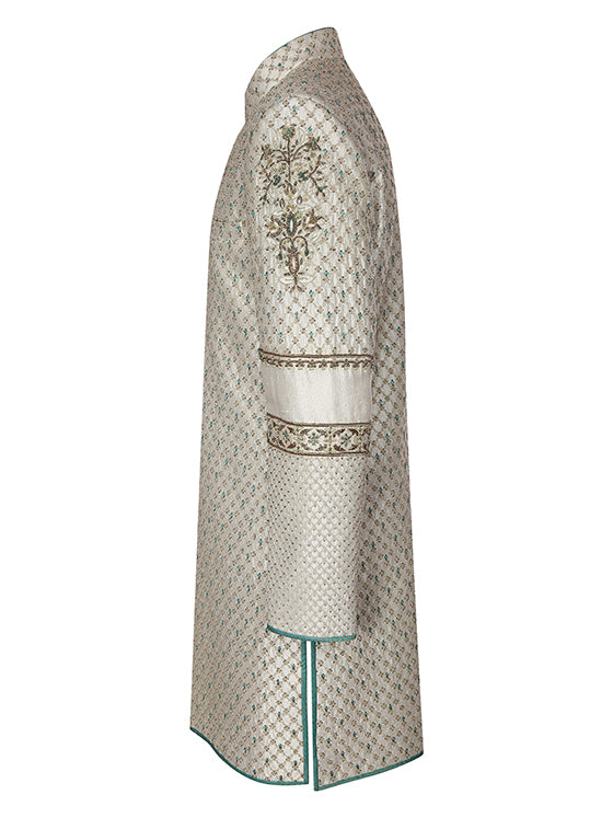 Ivory Heavy Jaal Embroidered Sherwani