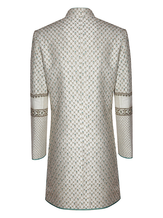 Ivory Heavy Jaal Embroidered Sherwani