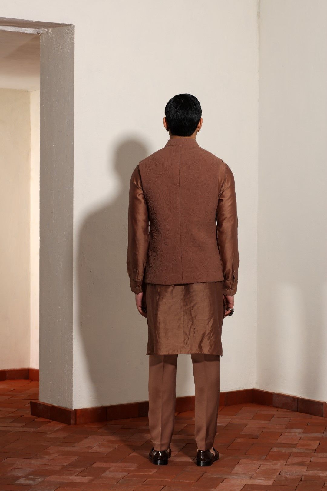 Brown Corded Bundi Set