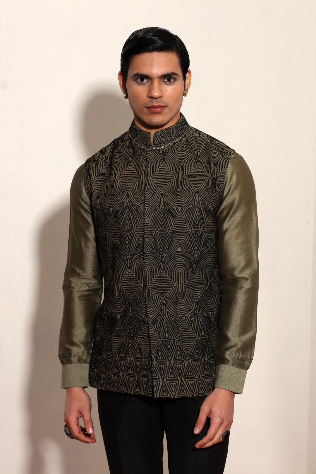 Olive Corded Bundi Set