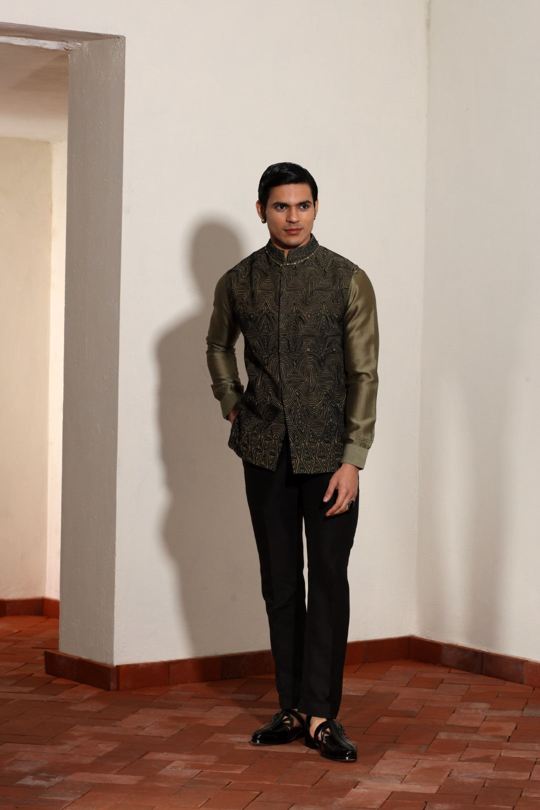 Olive Corded Bundi Set