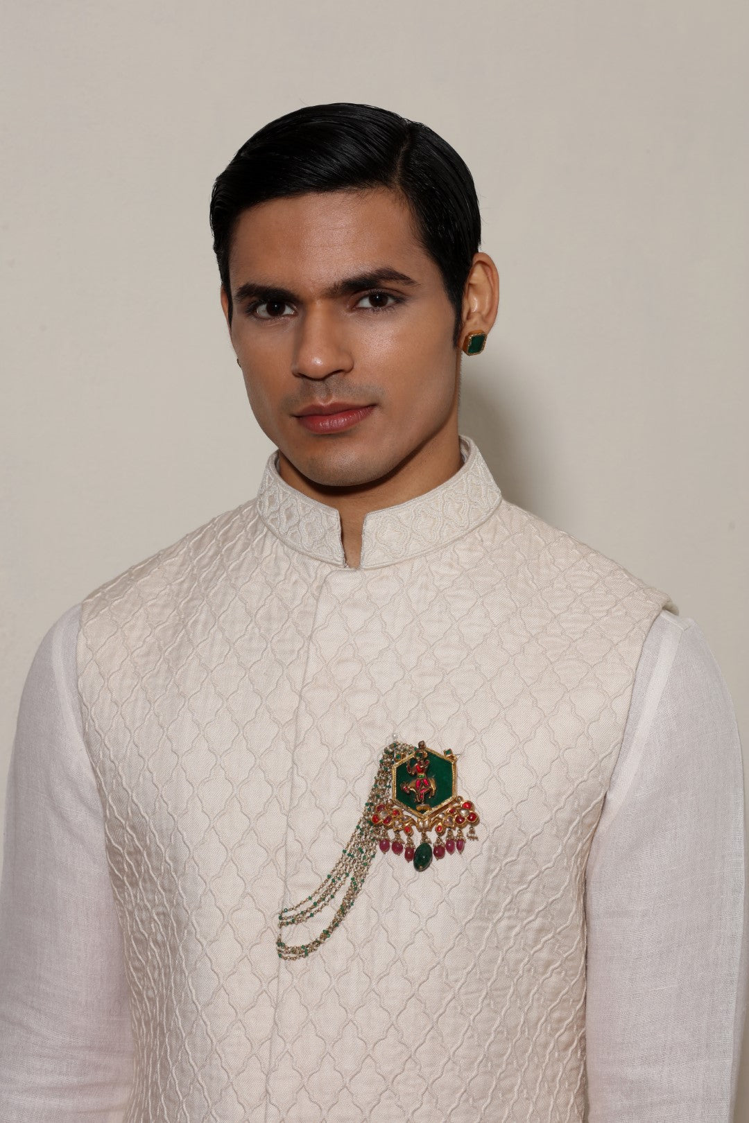 Corded Jaal Cutwork Bundi Set