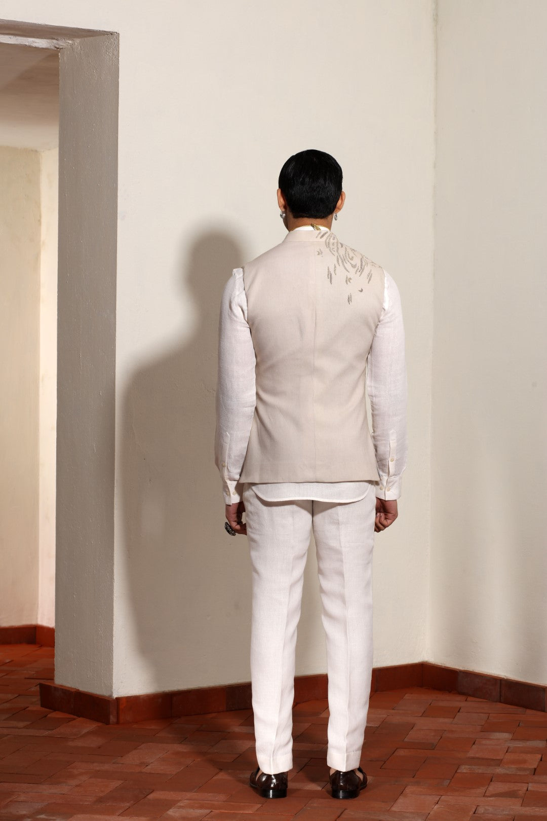 Cotton Line Waved Bundi