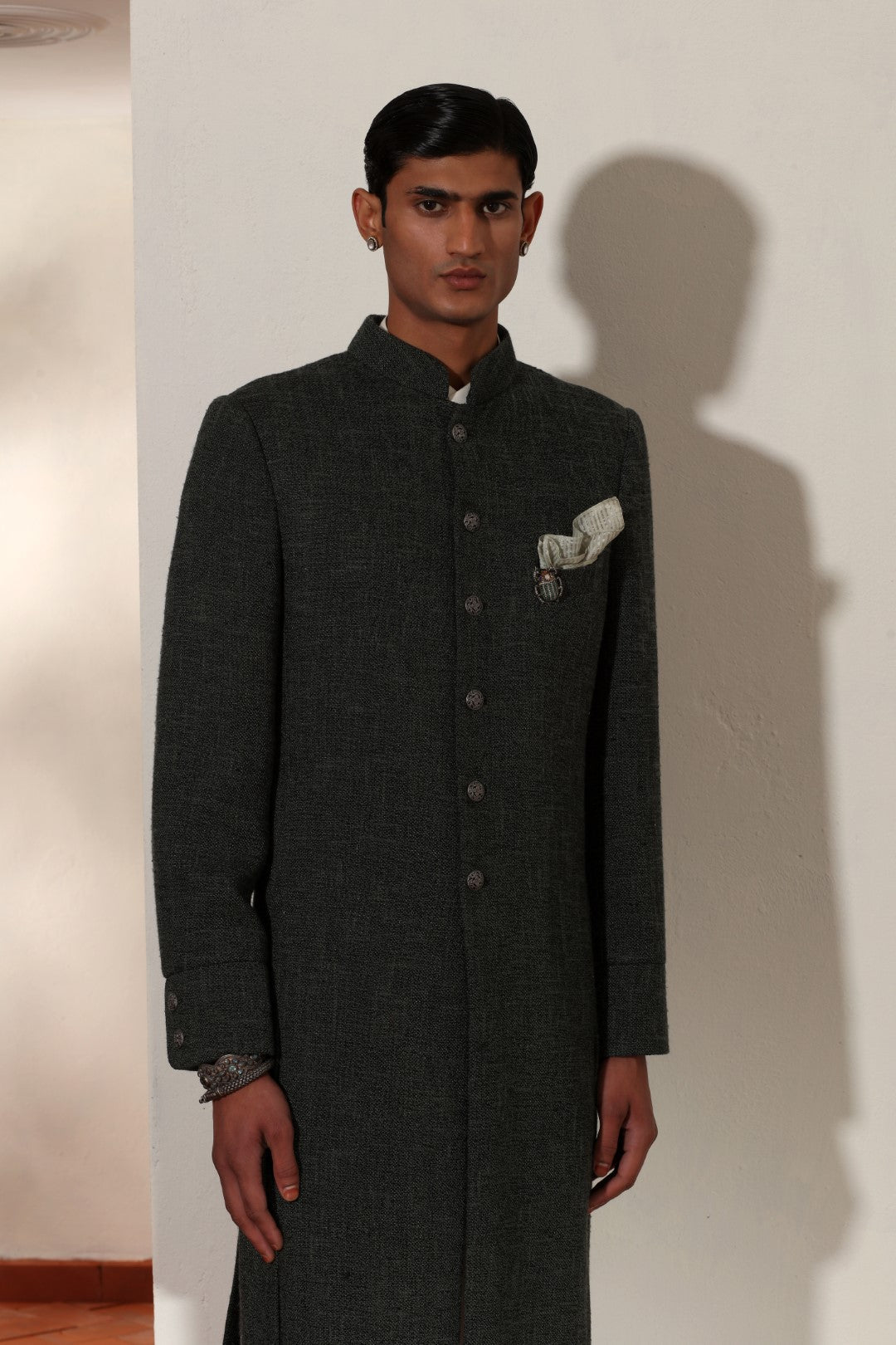 Olive Green Indo-Western Set