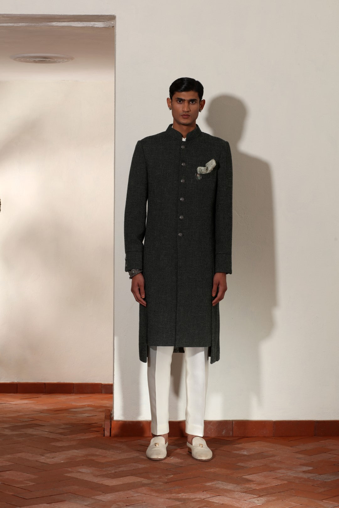Olive Green Indo-Western Set
