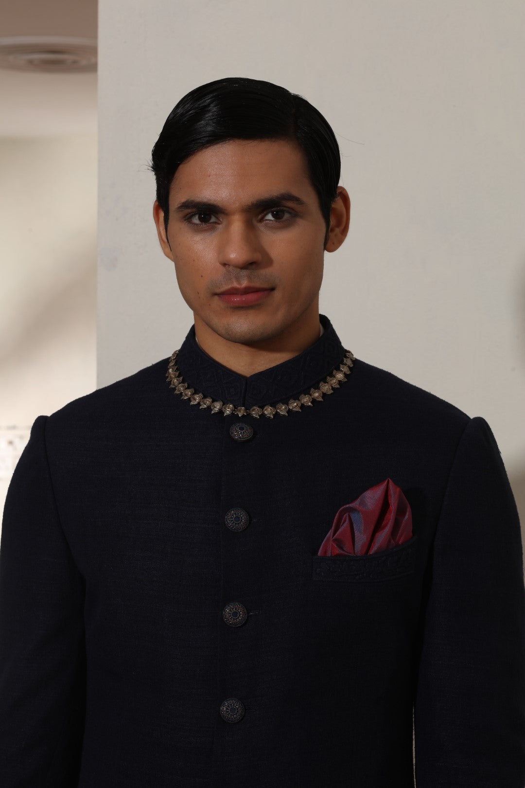 Navy Blue Up Down Indo-Western Set