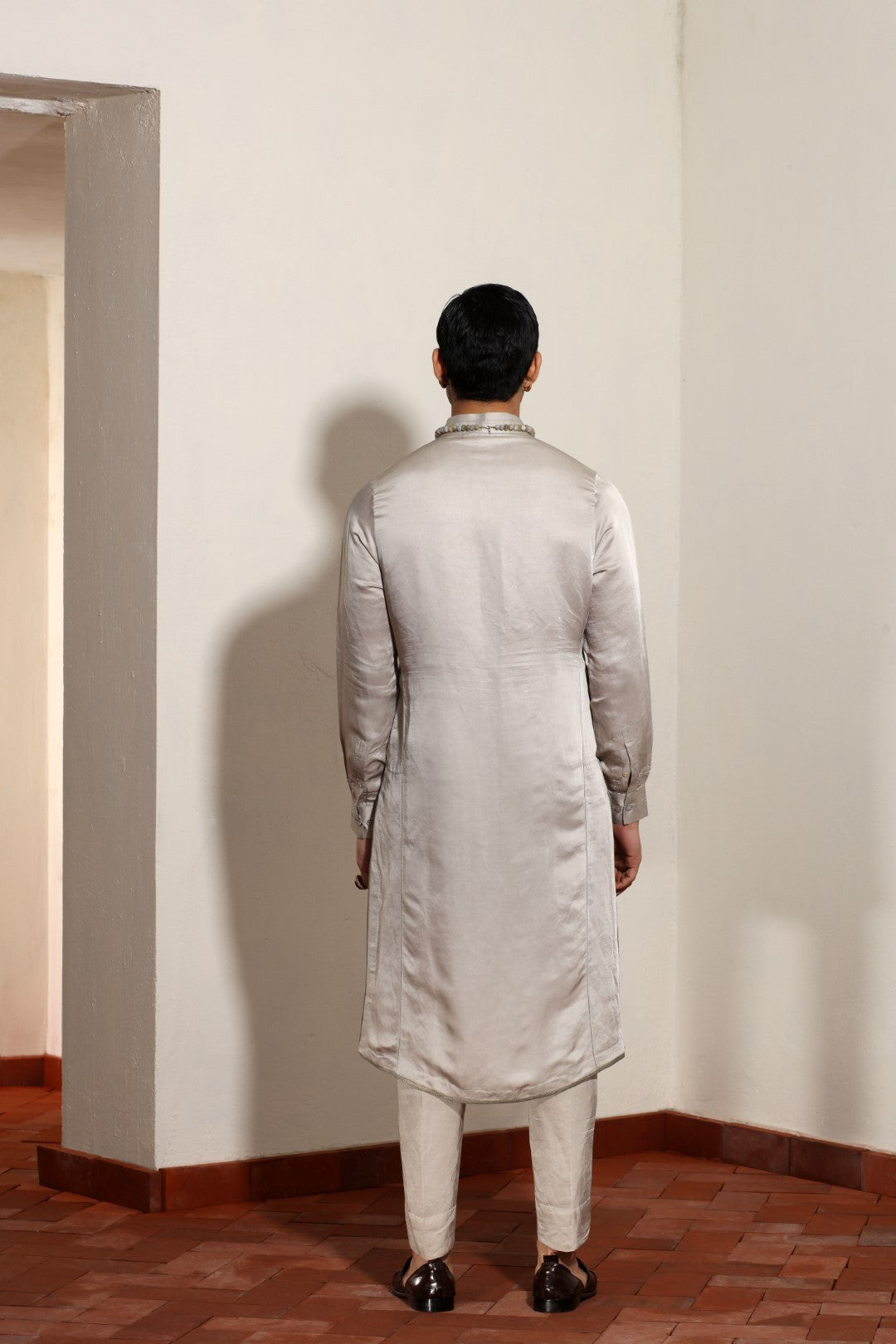 Linen Satin Kurta Set
