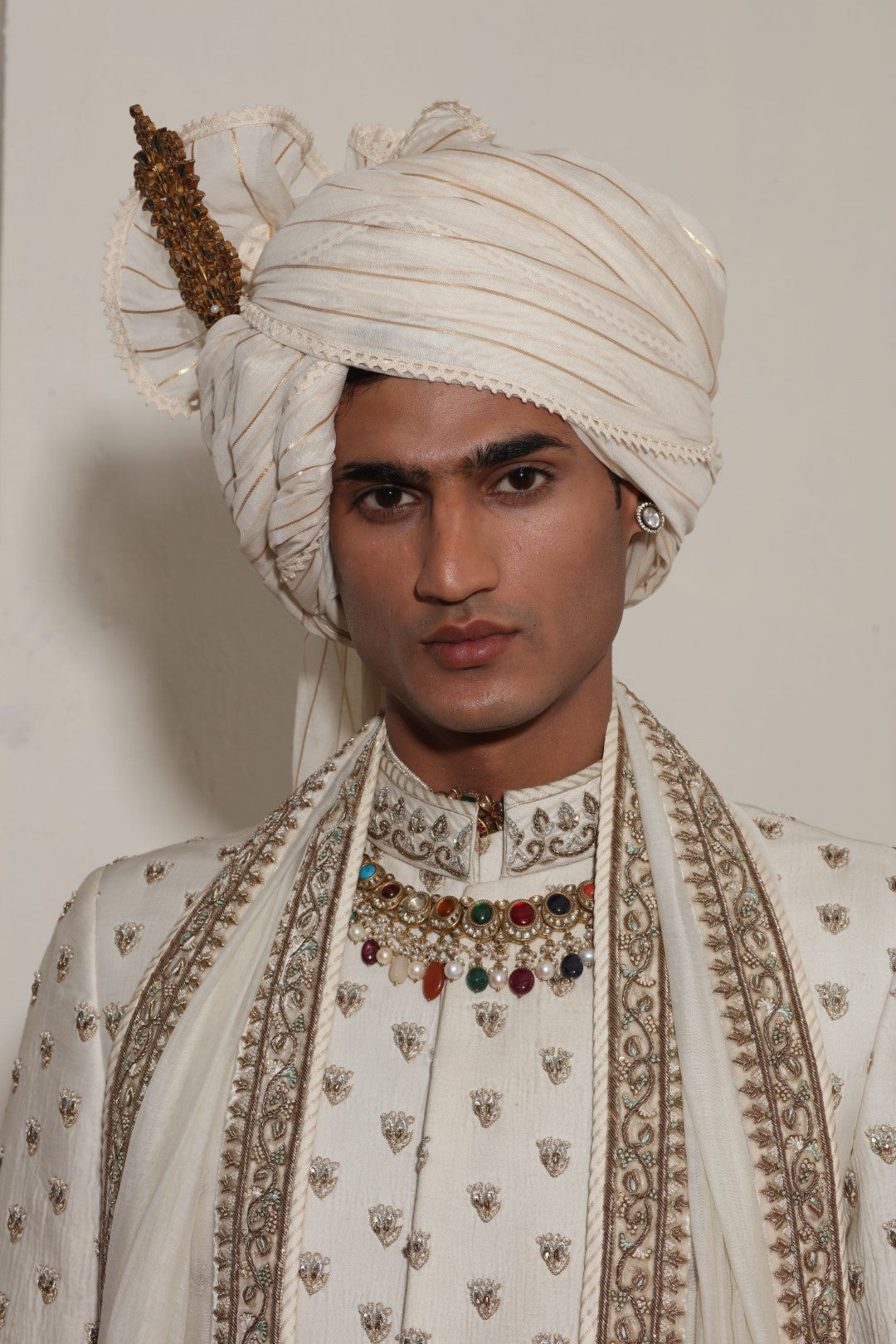 Small Booti Sherwani Set
