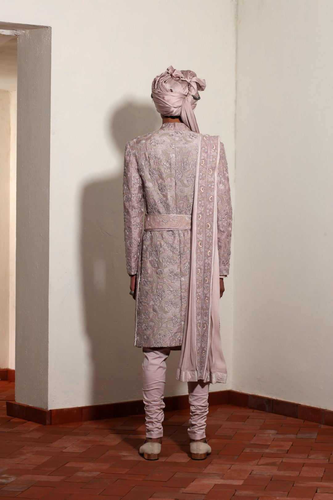 Floral Lilac Sherwani