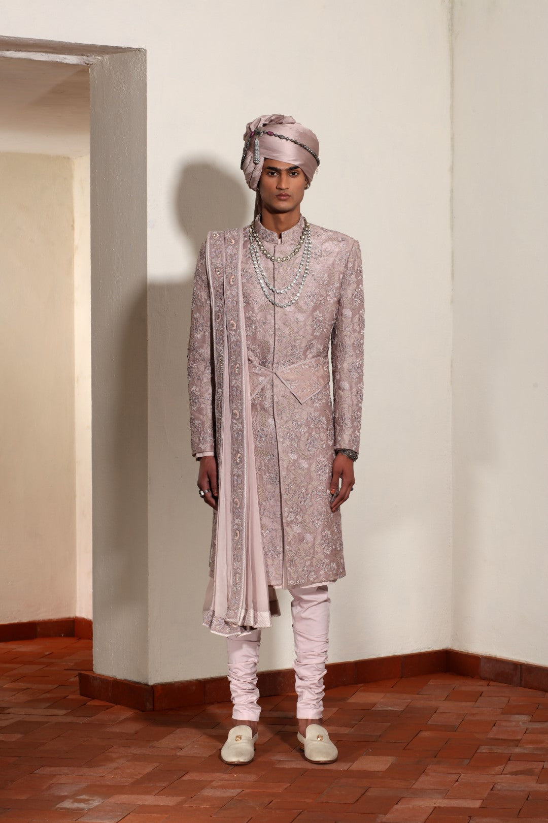 Floral Lilac Sherwani