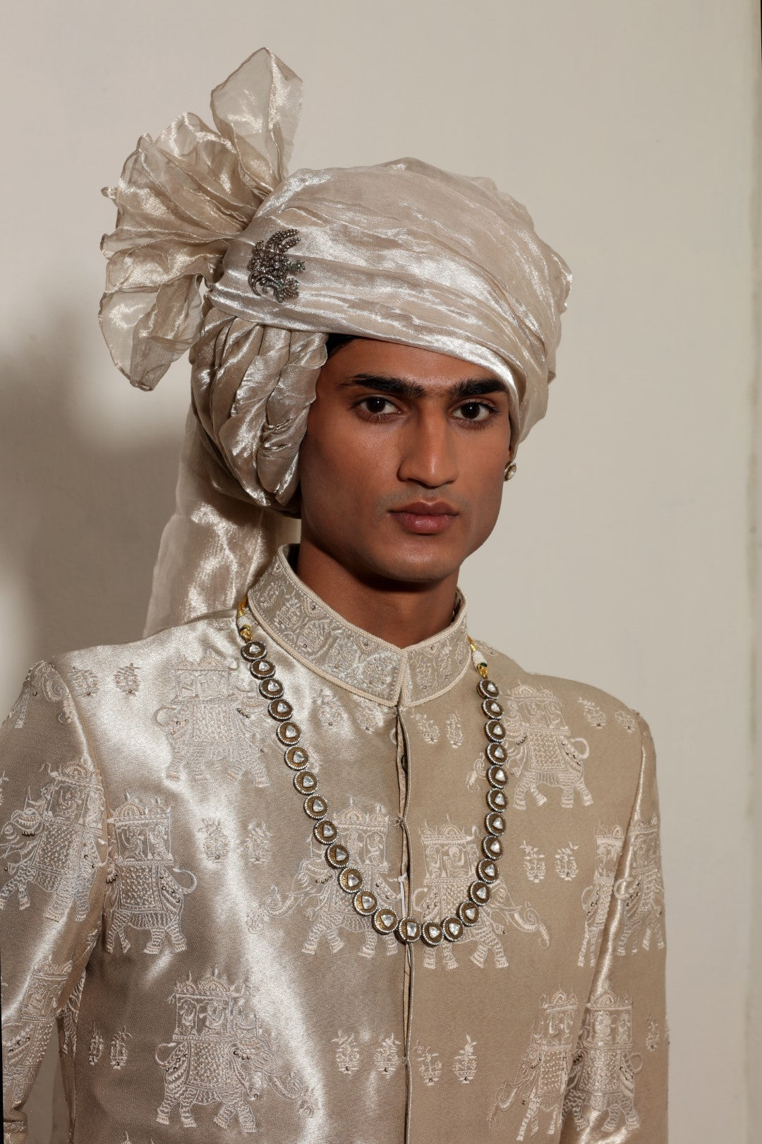 Tissue Hathi Sherwani Set