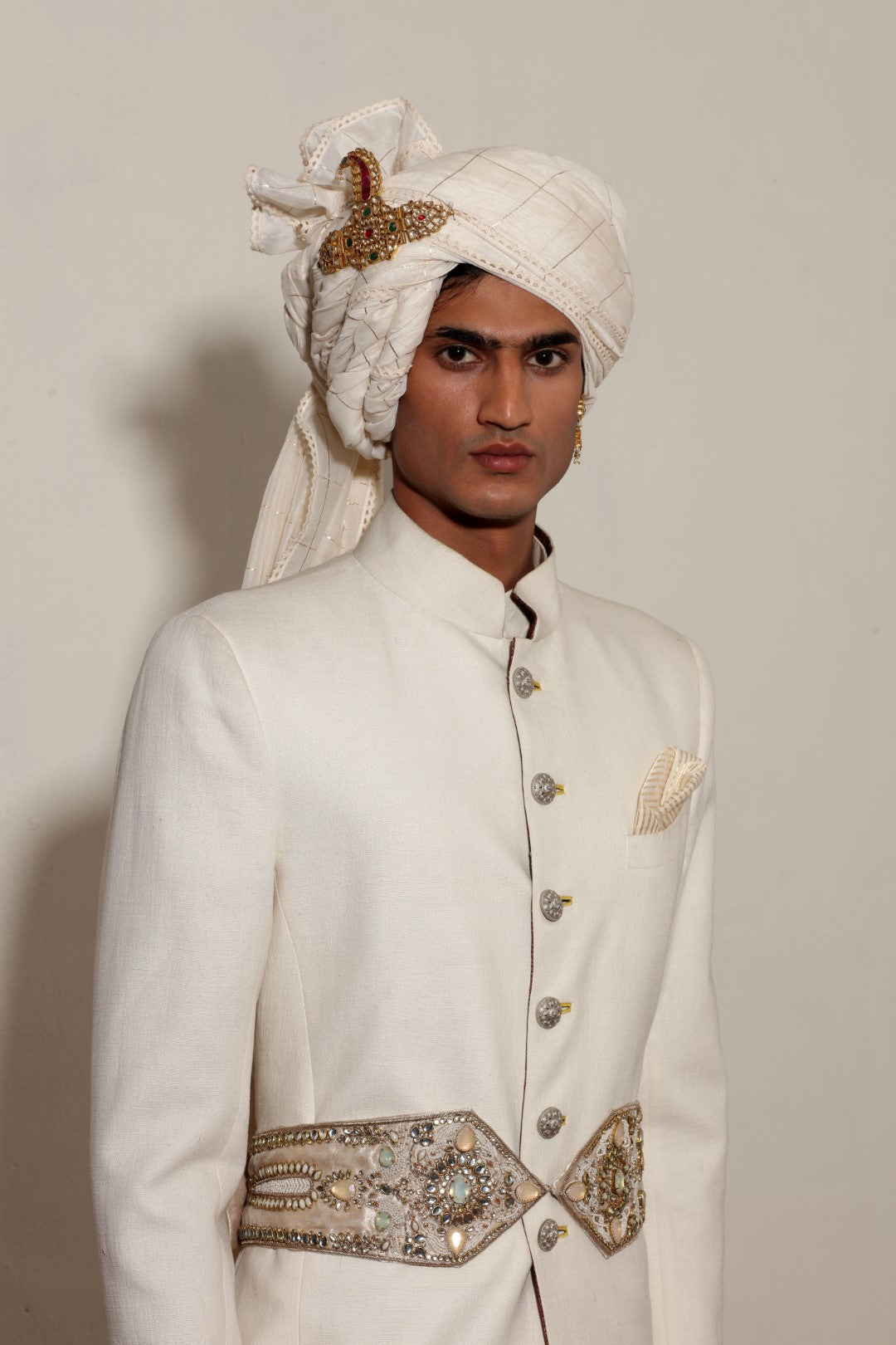 Linen Sherwani Set