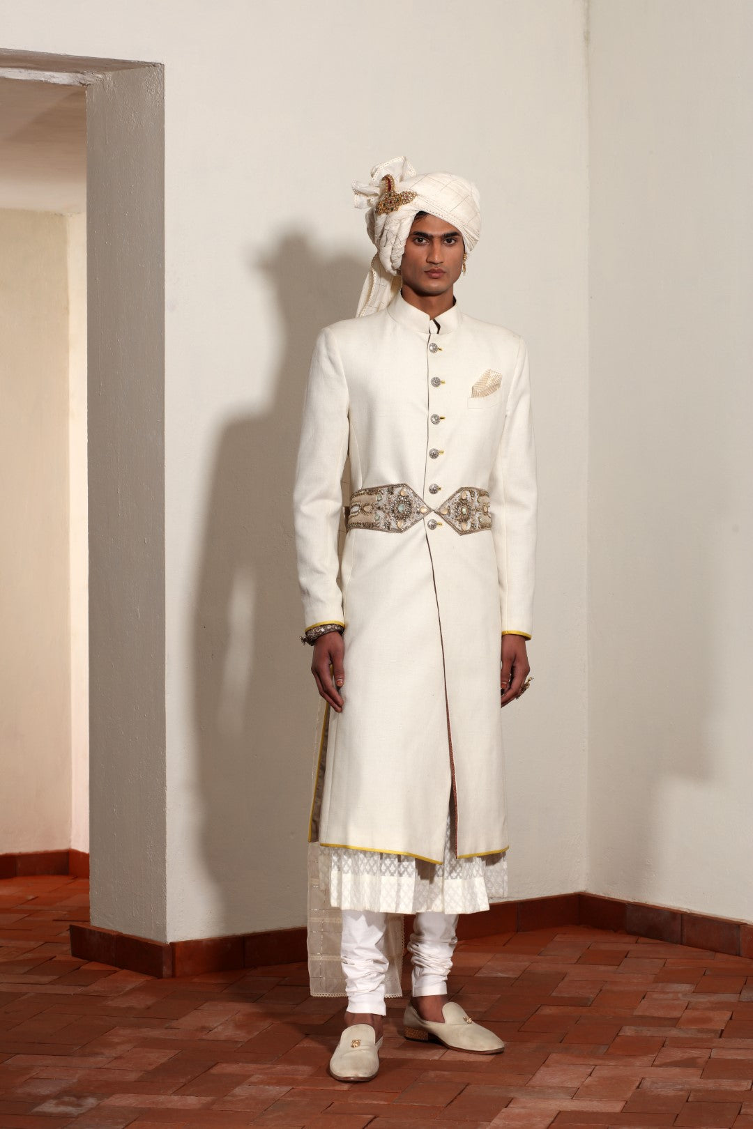 Linen Sherwani Set