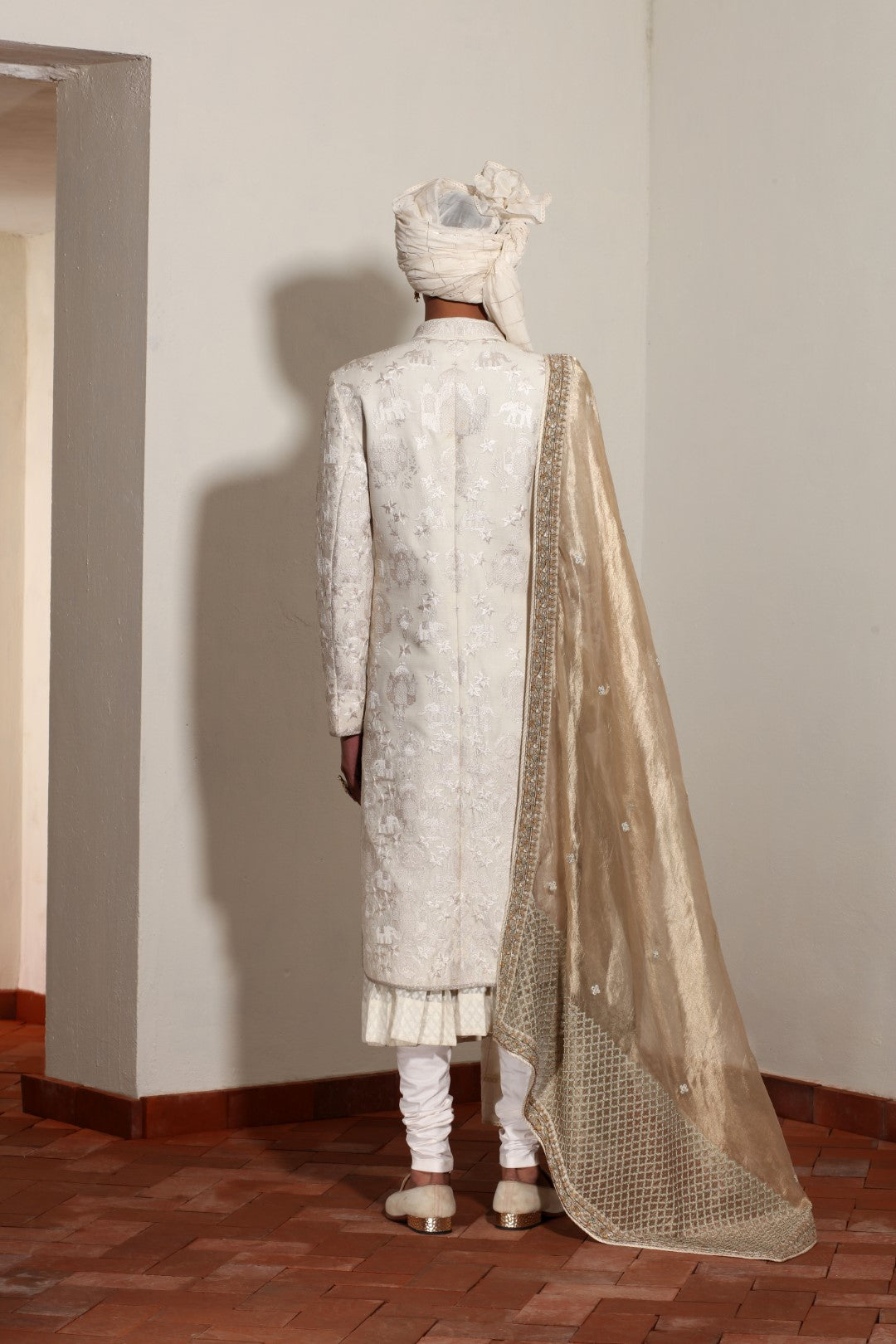 Ivory Hathi Sherwani Set