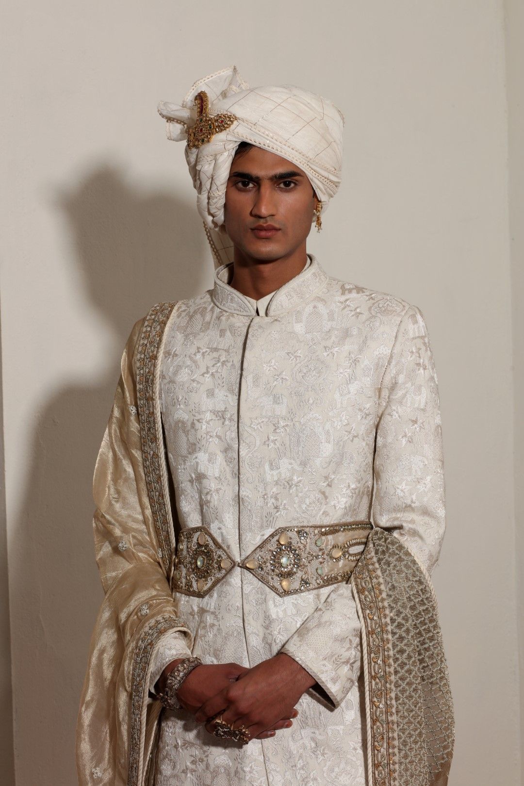 Ivory Hathi Sherwani Set