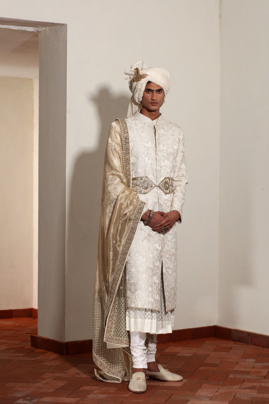 Ivory Hathi Sherwani Set