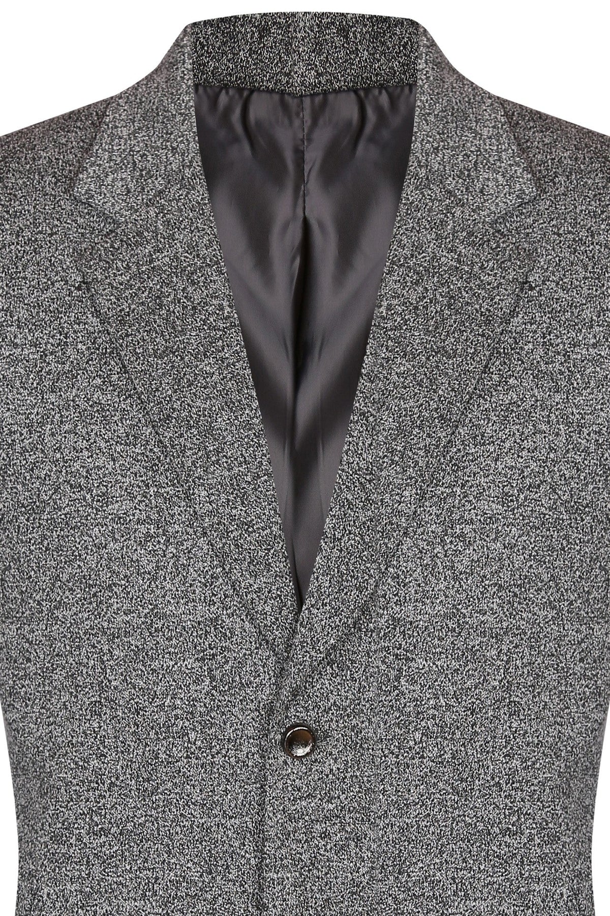 Grey notch collar jacket