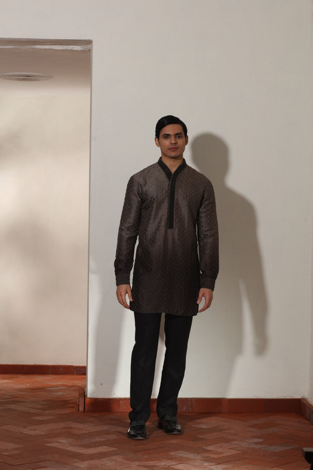 Wine Ombré Kurta Set