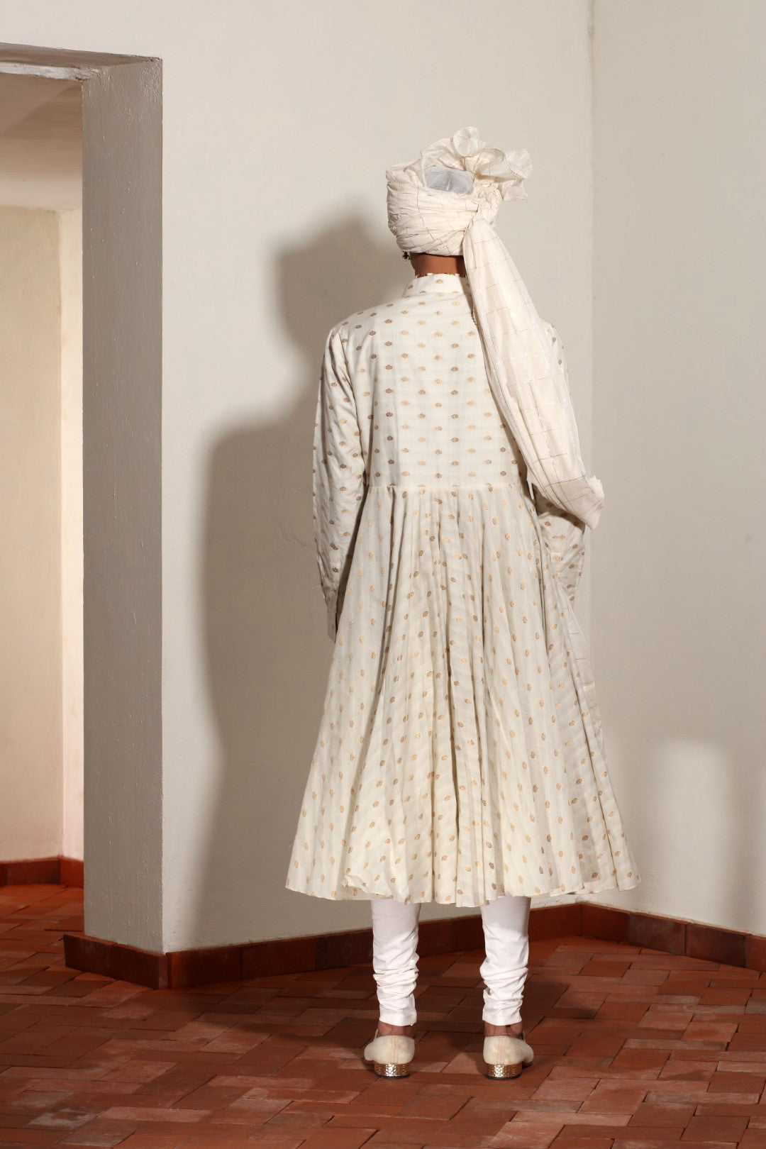 Flared Booti Kurta Set