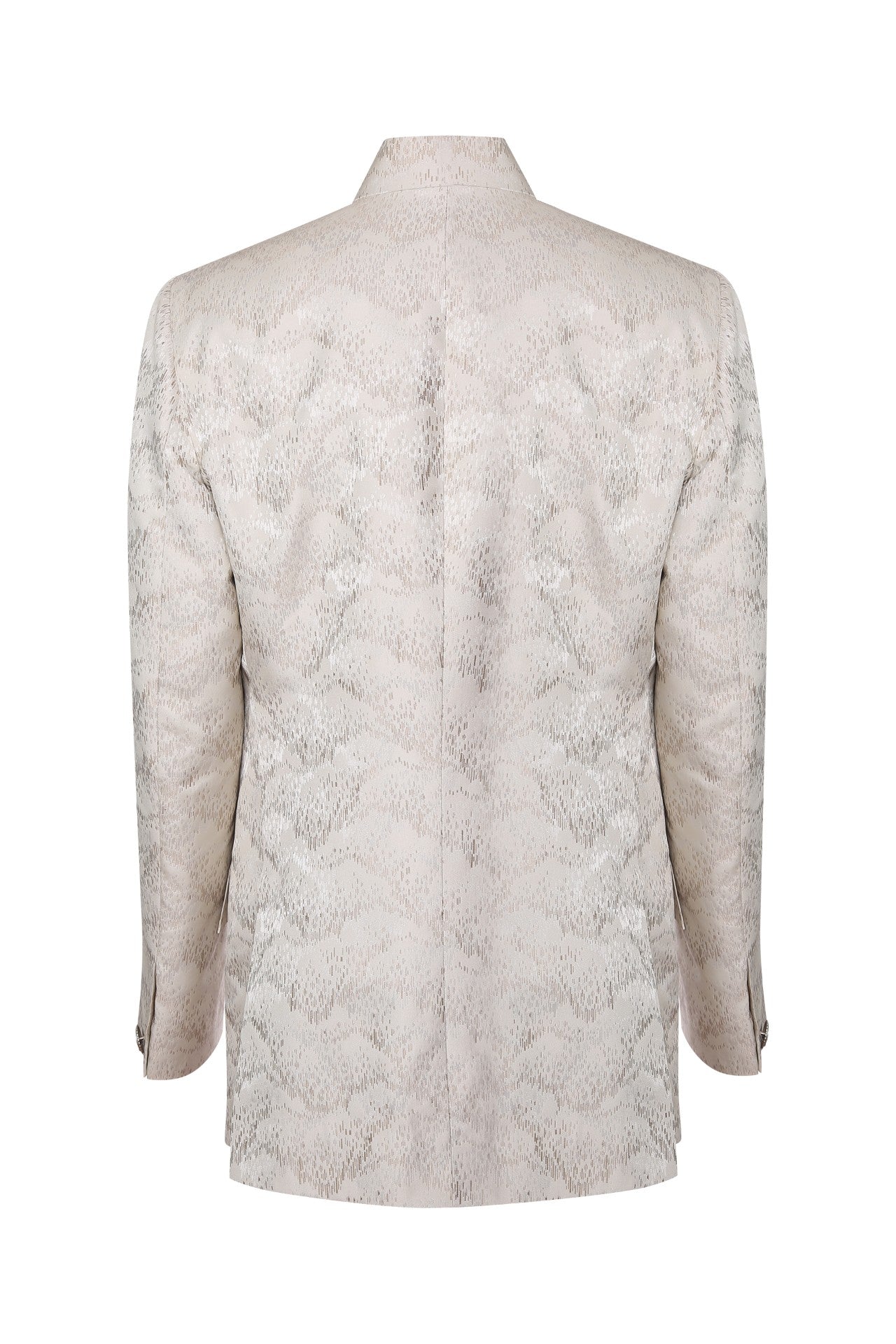 Ivory self jacquard classic bandhgala