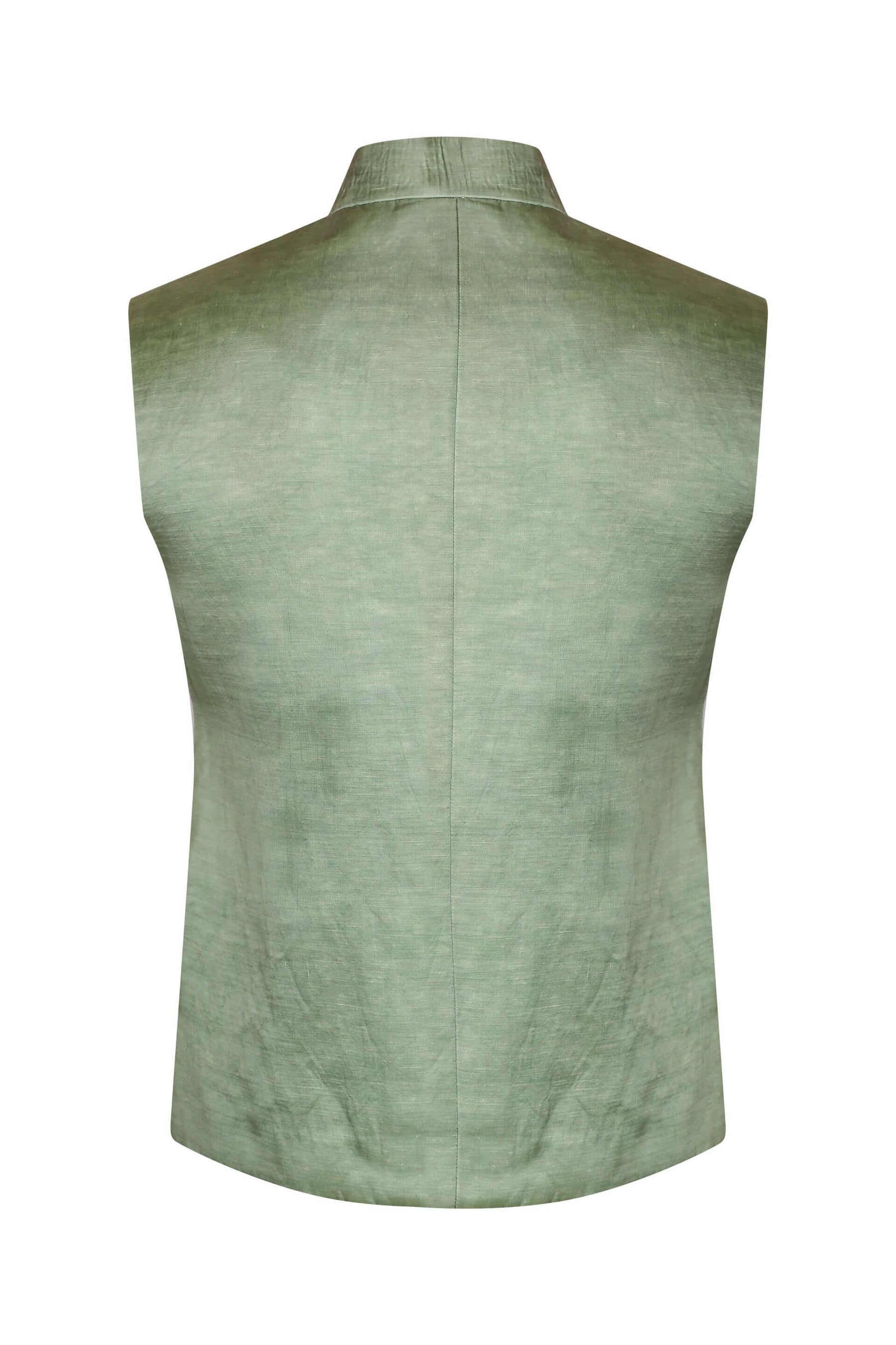 LINEN SATIN NEHRU JACKET