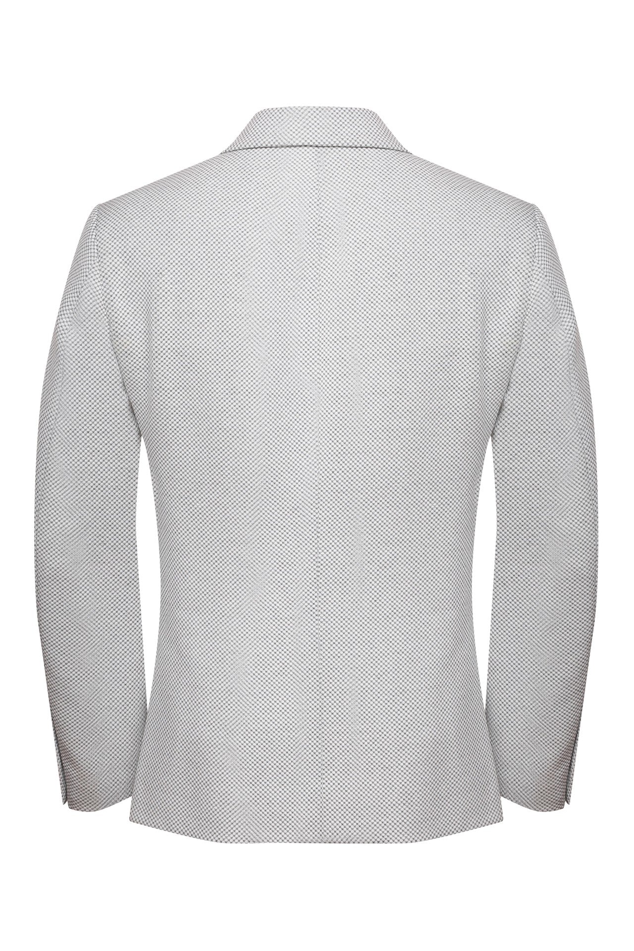 Light grey wing collar jacket in hosiery