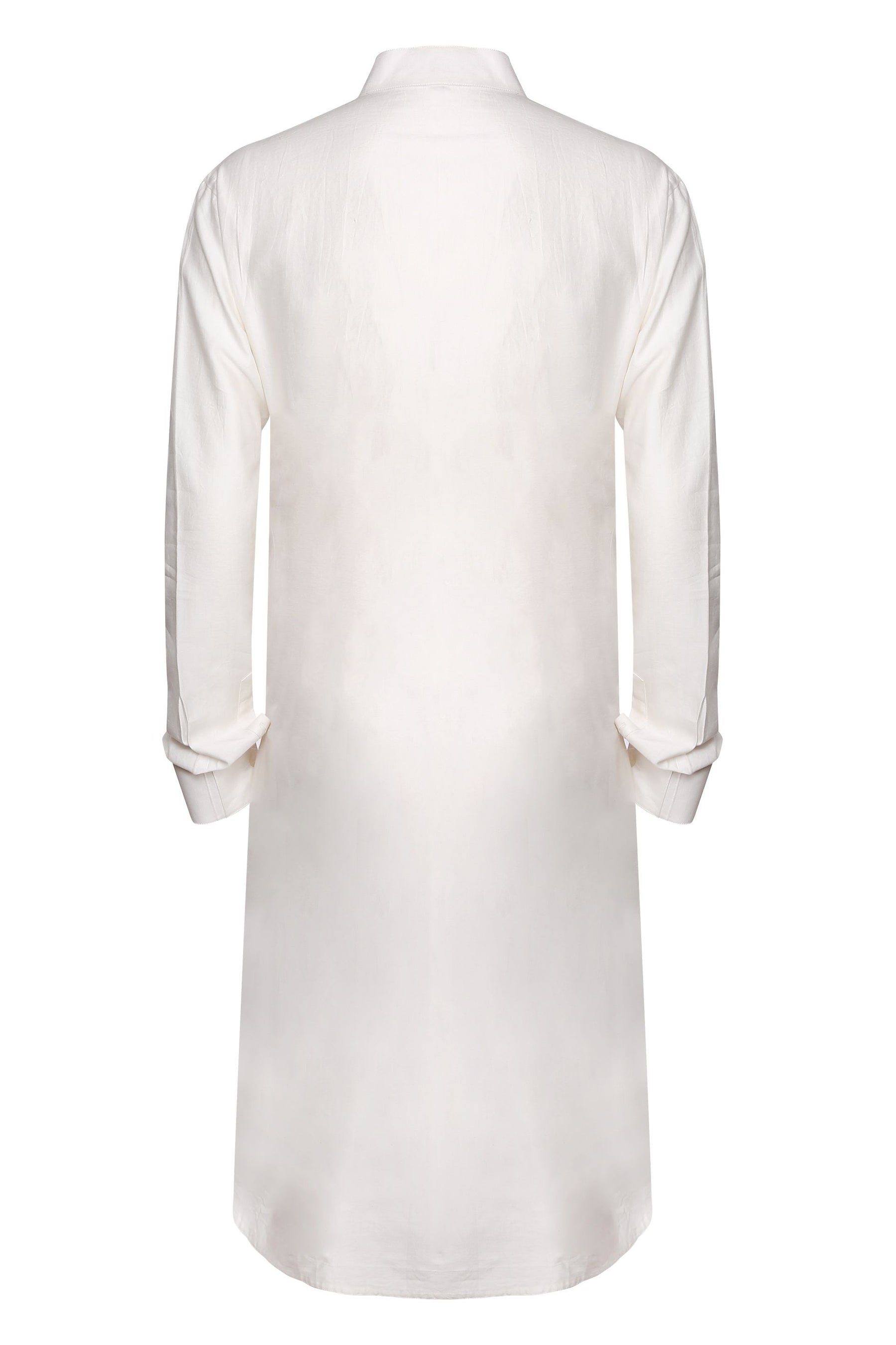 IVORY CHANDERI SATIN CLASSIC KURTA