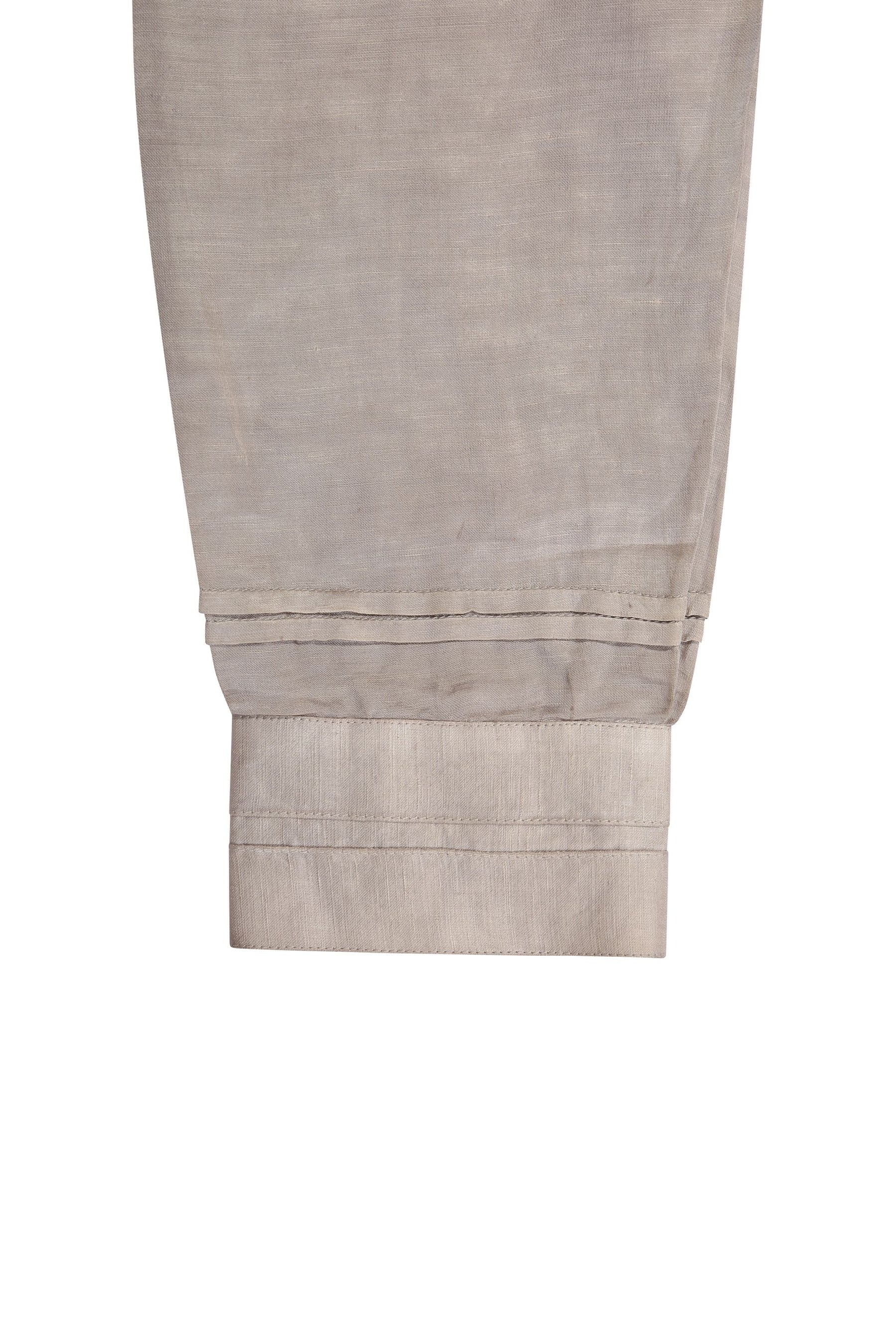 GREY CLASSIC LINEN SATIN KURTA