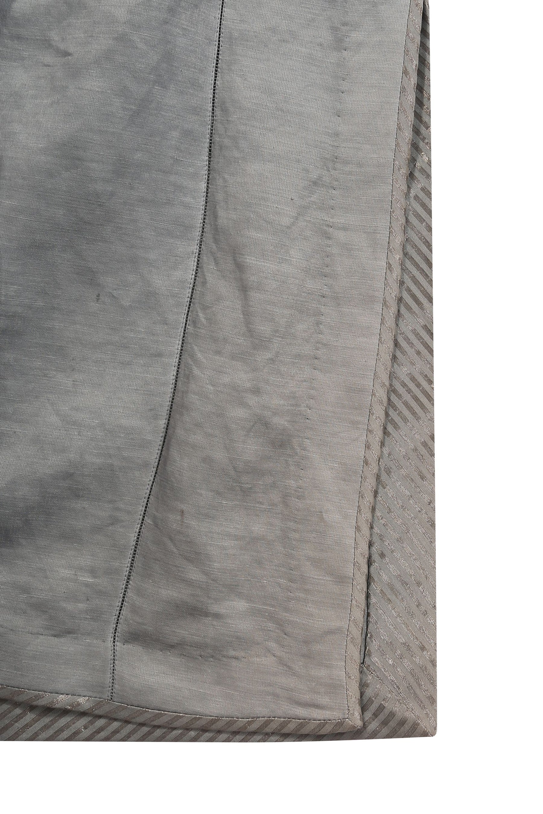 GREY CLASSIC LINEN SATIN KURTA