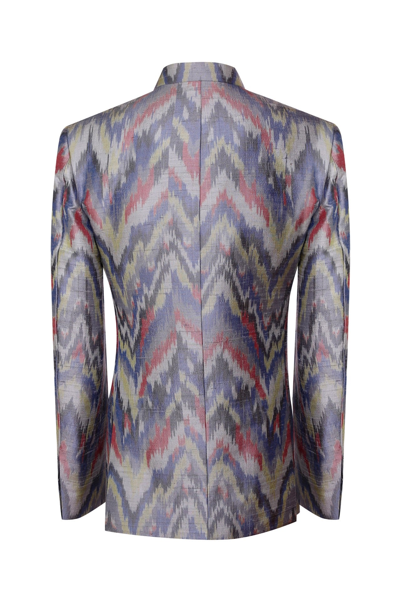 Multicolor handwoven ikat classic bandhgala