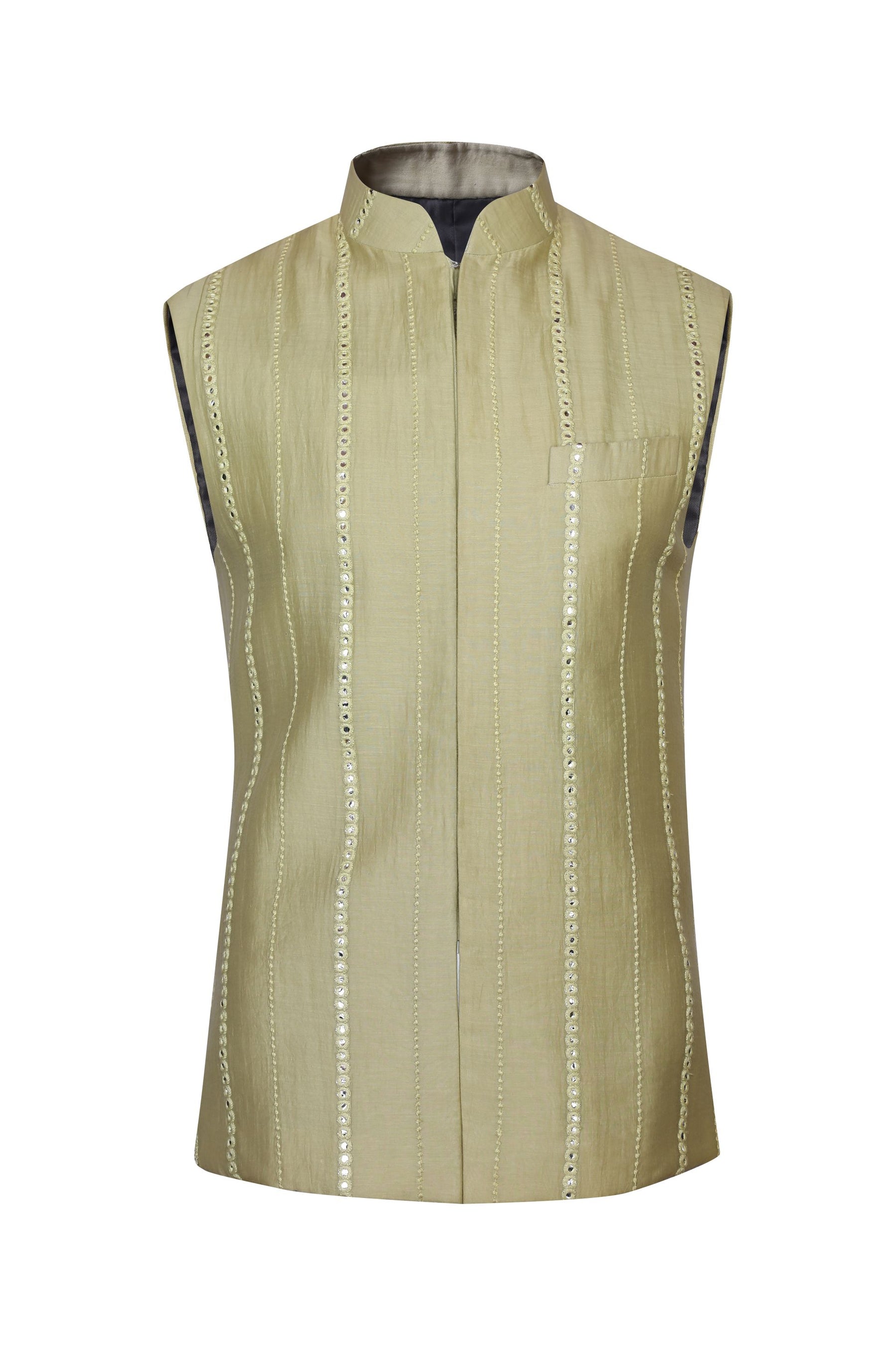 JADE CHANDERI MIRROR NEHRU JACKET