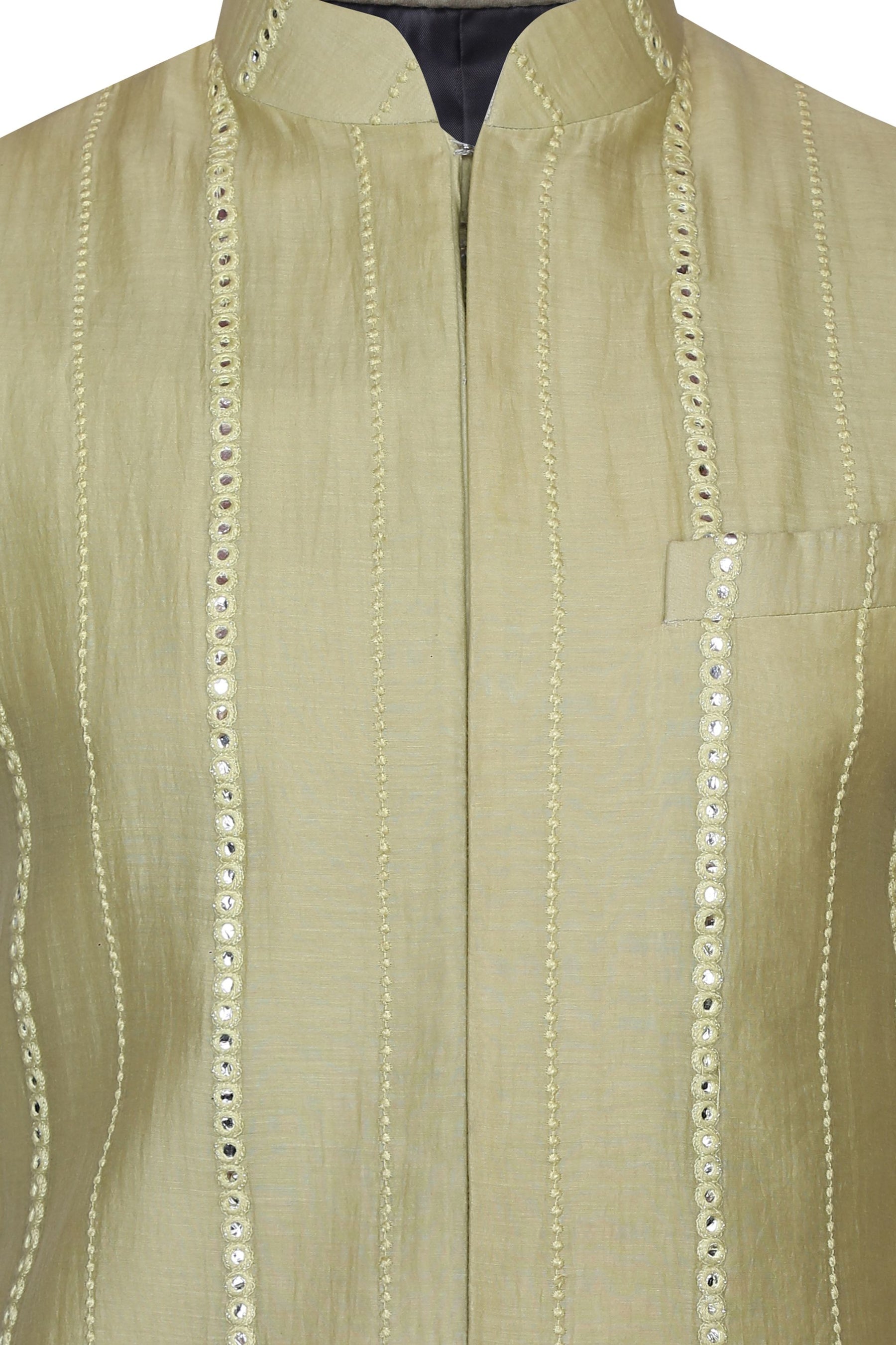 JADE CHANDERI MIRROR NEHRU JACKET