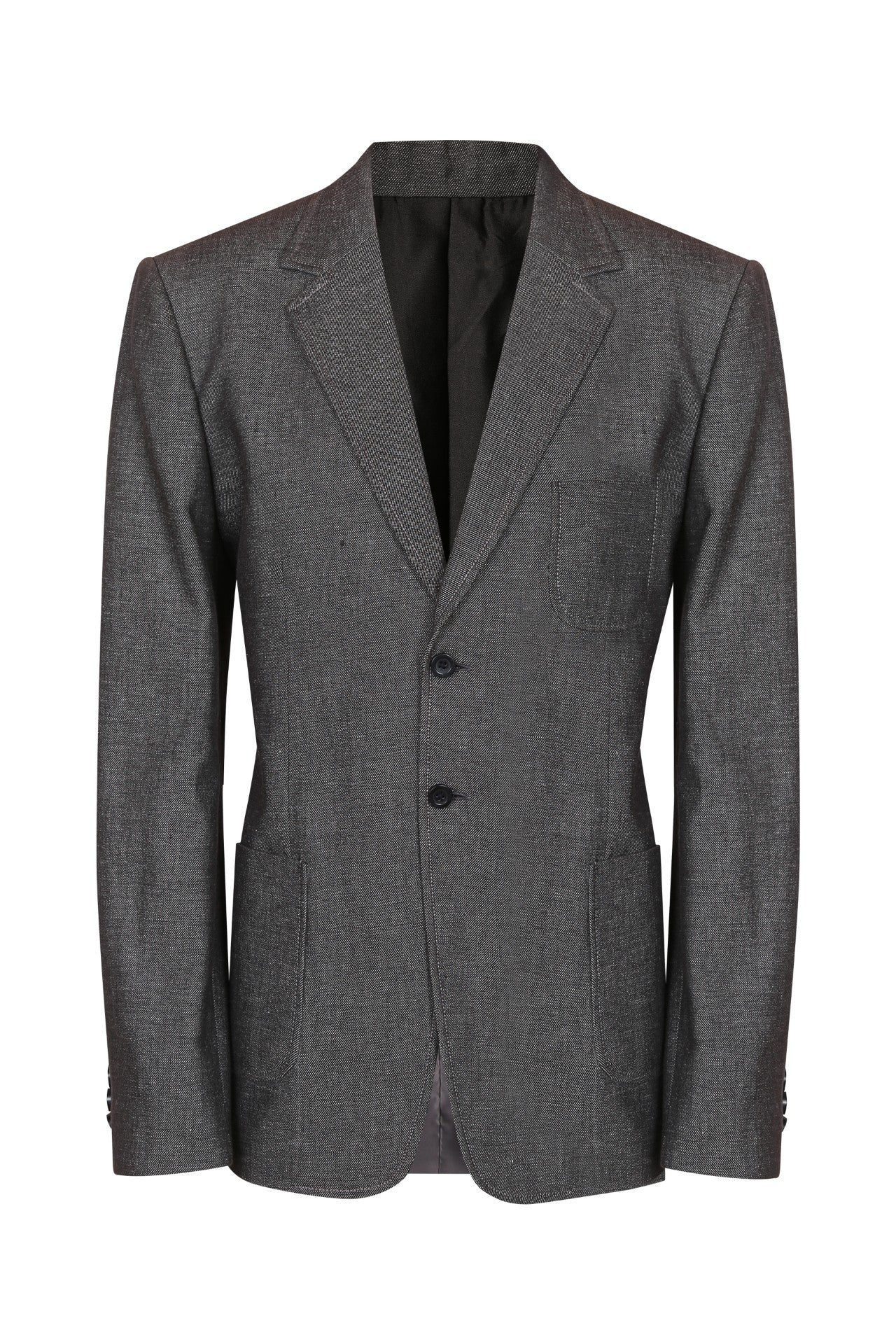 Dark grey jacket in jersey denim