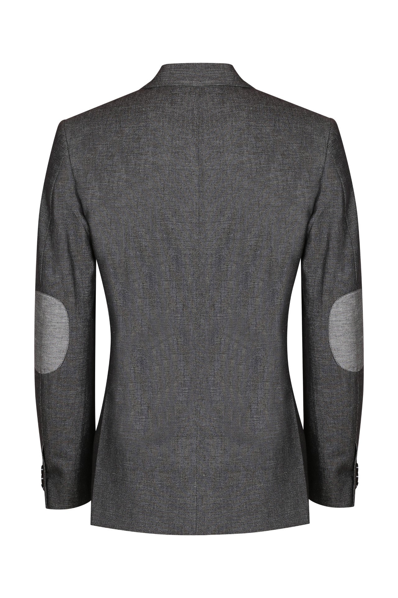 Dark grey jacket in jersey denim