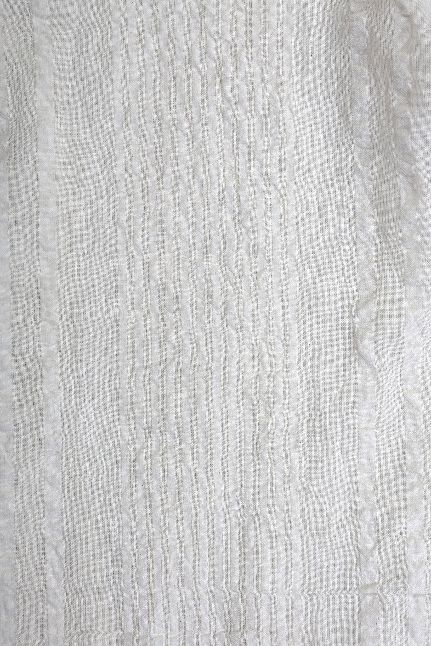 IVORY SHEER SUCKER TEXTURED KURTA