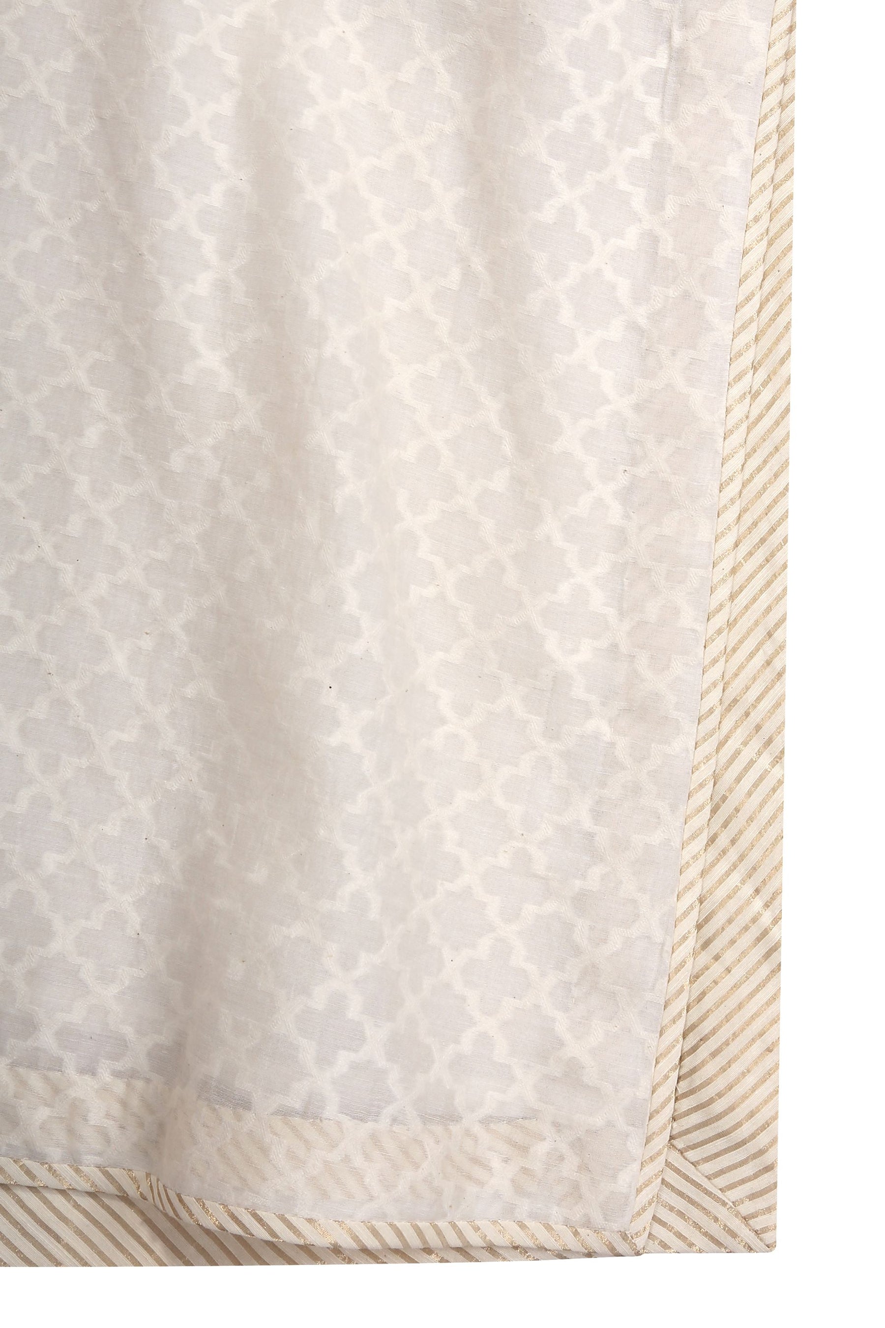 IVORY CHANDERI JAAL KURTA