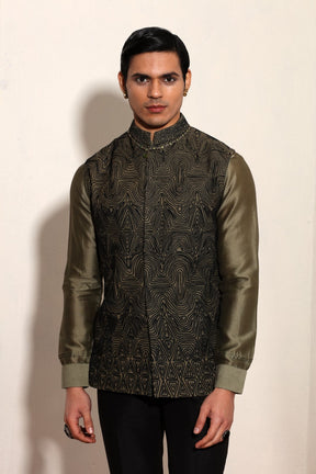Olive Corded Bundi Set