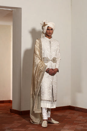 Ivory Hathi Sherwani Set
