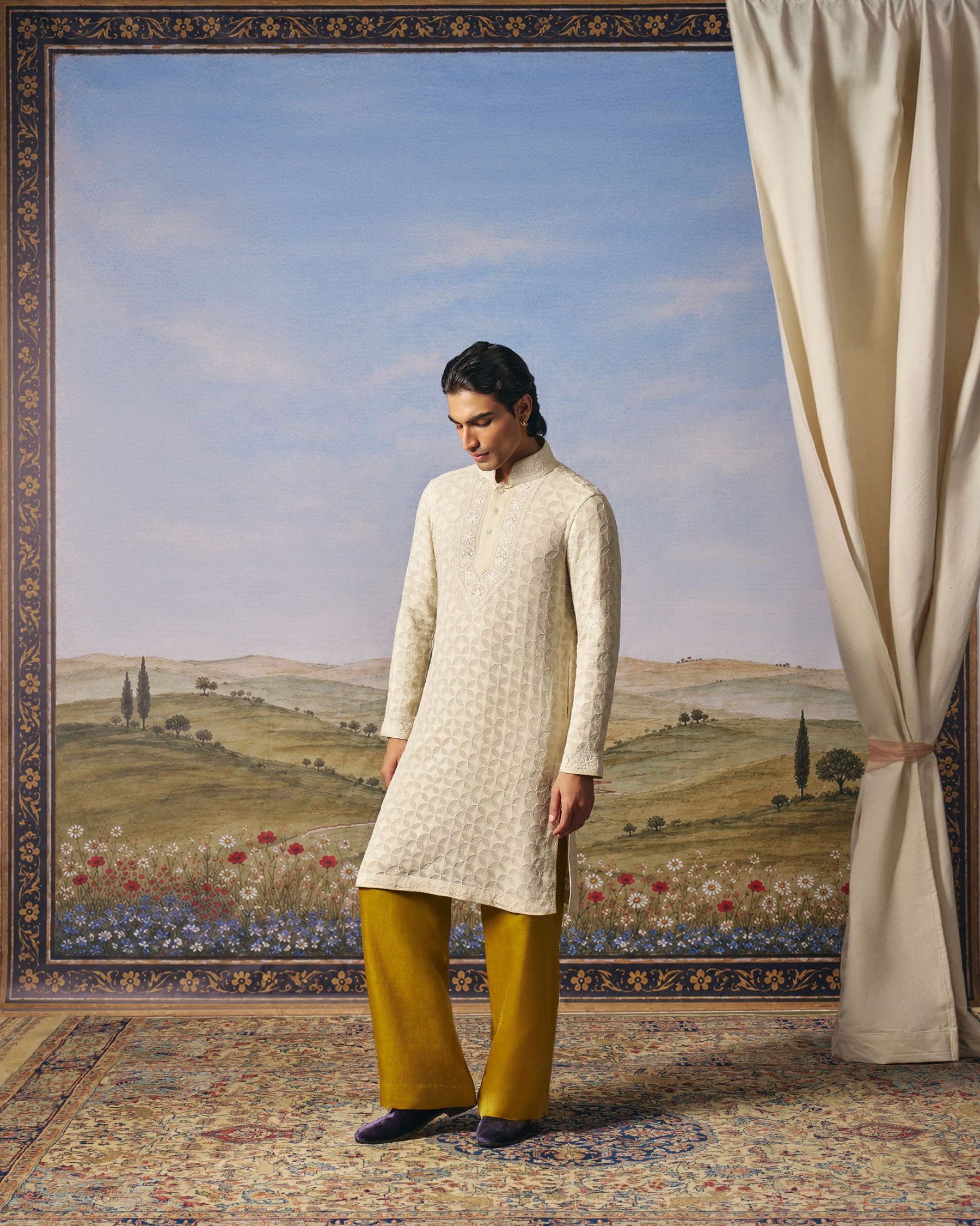 Ivory Chikankari Kurta Set